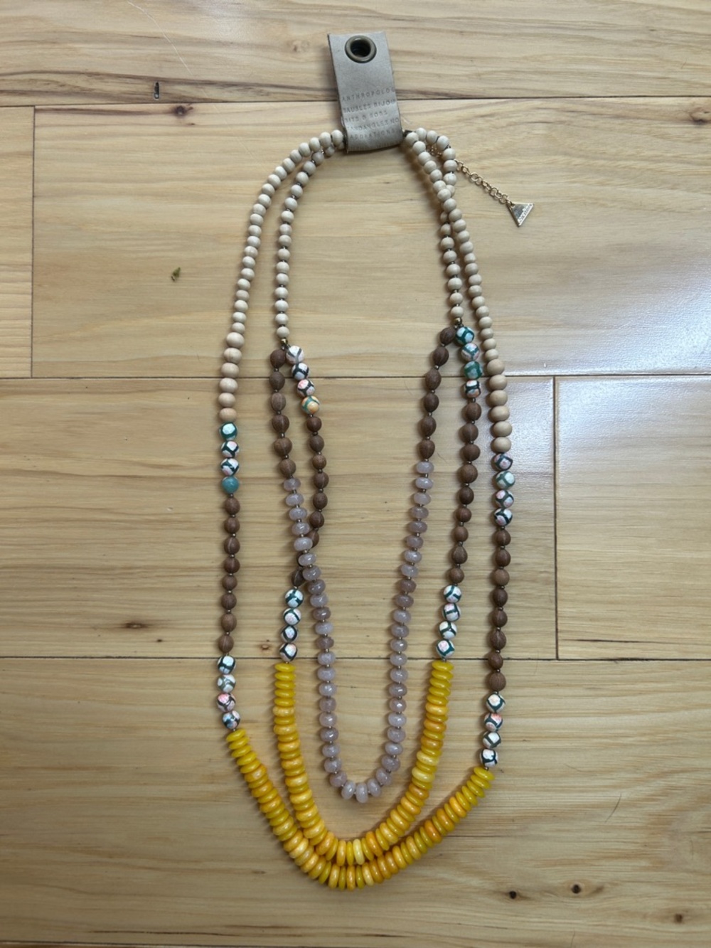 NWT Anthropologie Boho Layered Beaded Necklace